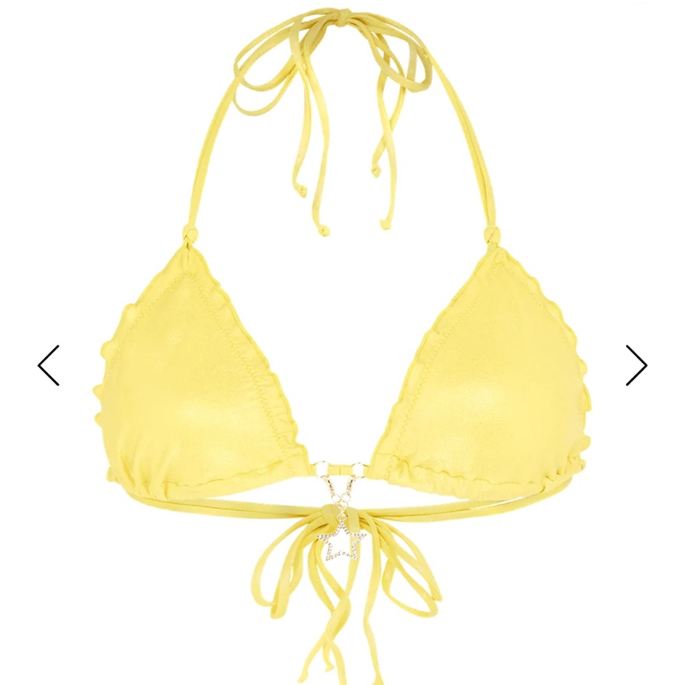 Yellow Ruffled Bikini Set - Picture 6 of 14
